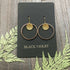HAMMERED BRASS HOOP AND CIRCLE EARRINGS