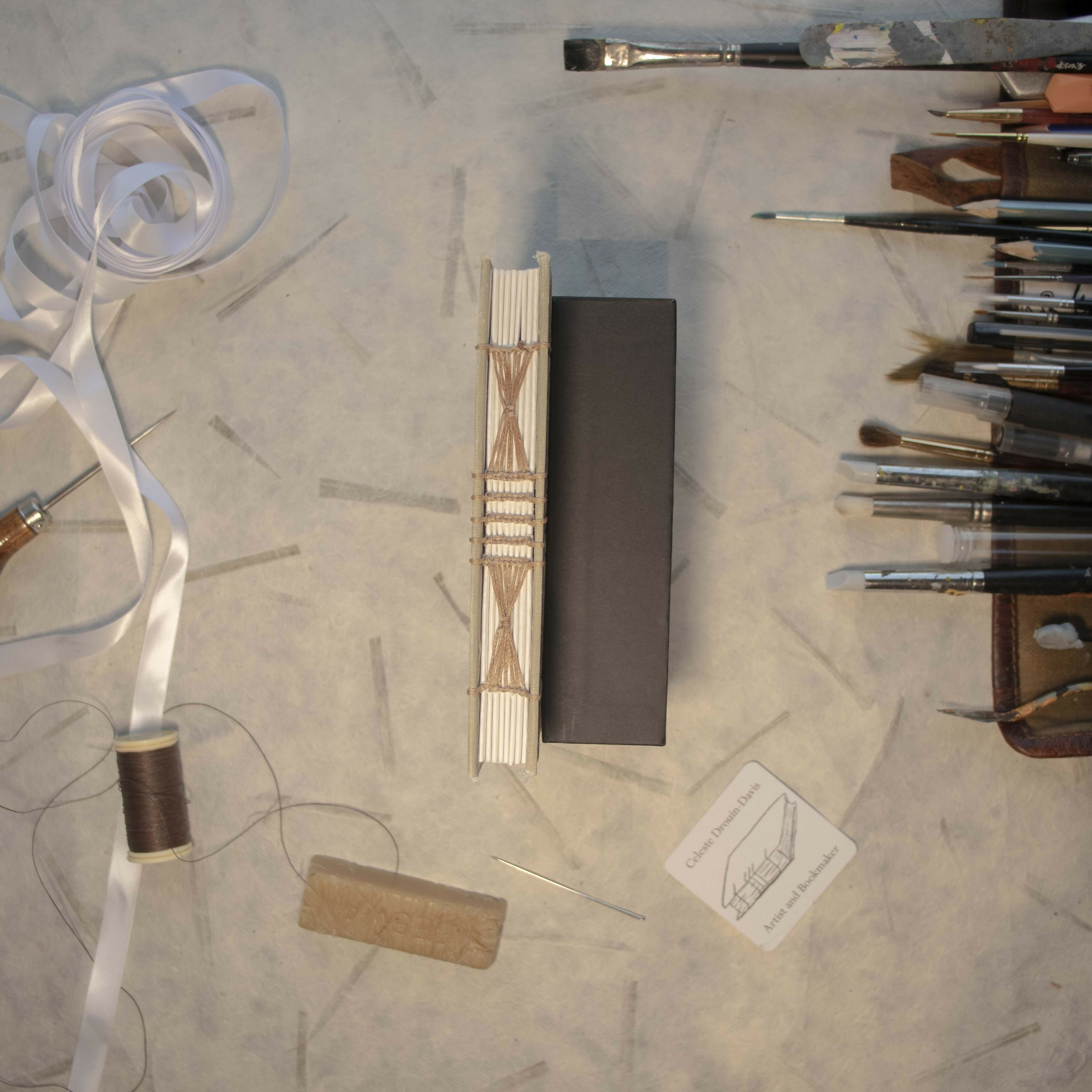 A6 Handmade Coptic Bound Artists Sketchbook