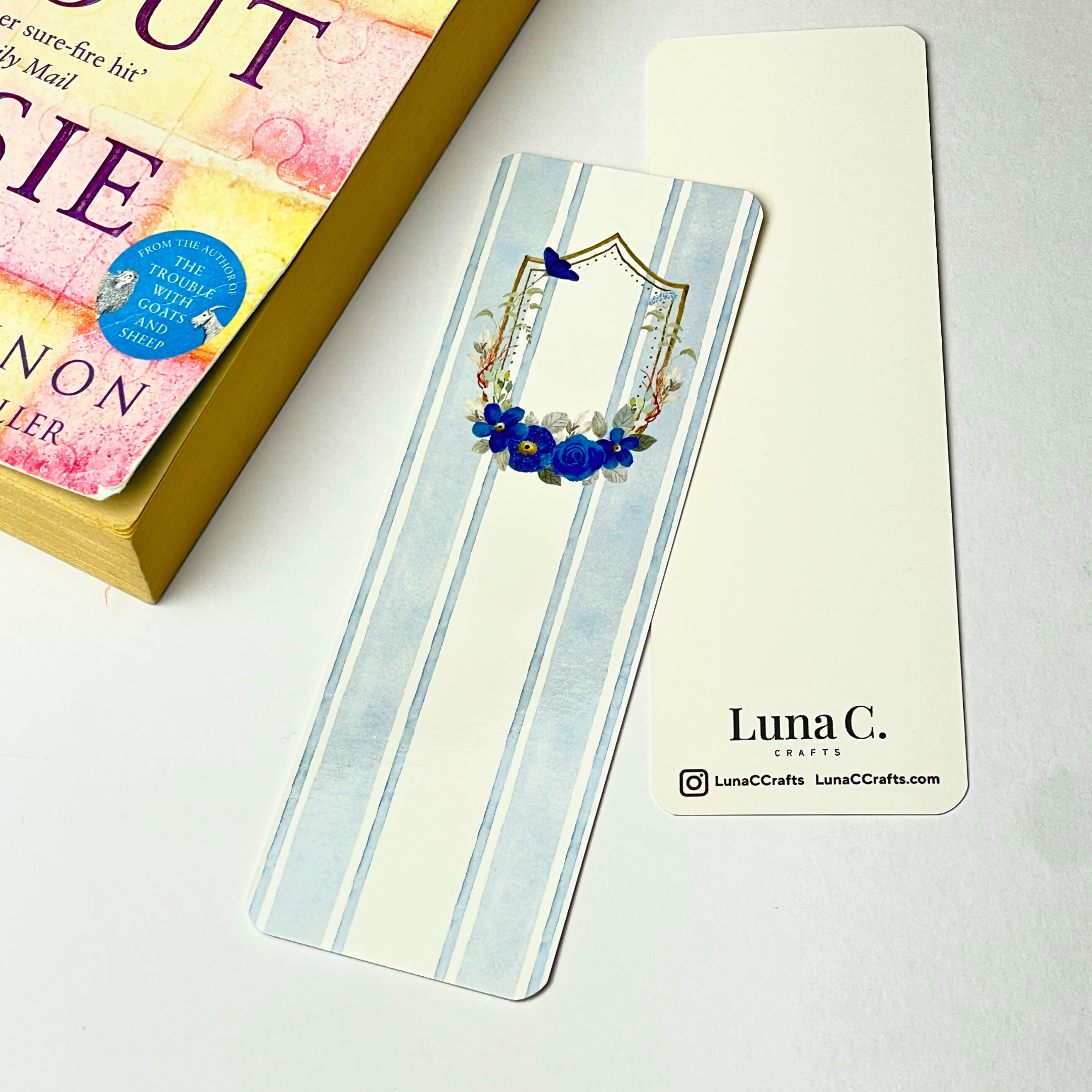 Blue Emblem 15 x 5 cm Bookmark