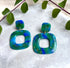 Ocean Dream Collection Square Polymer Clay Earrings