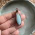 Hand Wrapped Larimar & Copper Pendant & Cord
