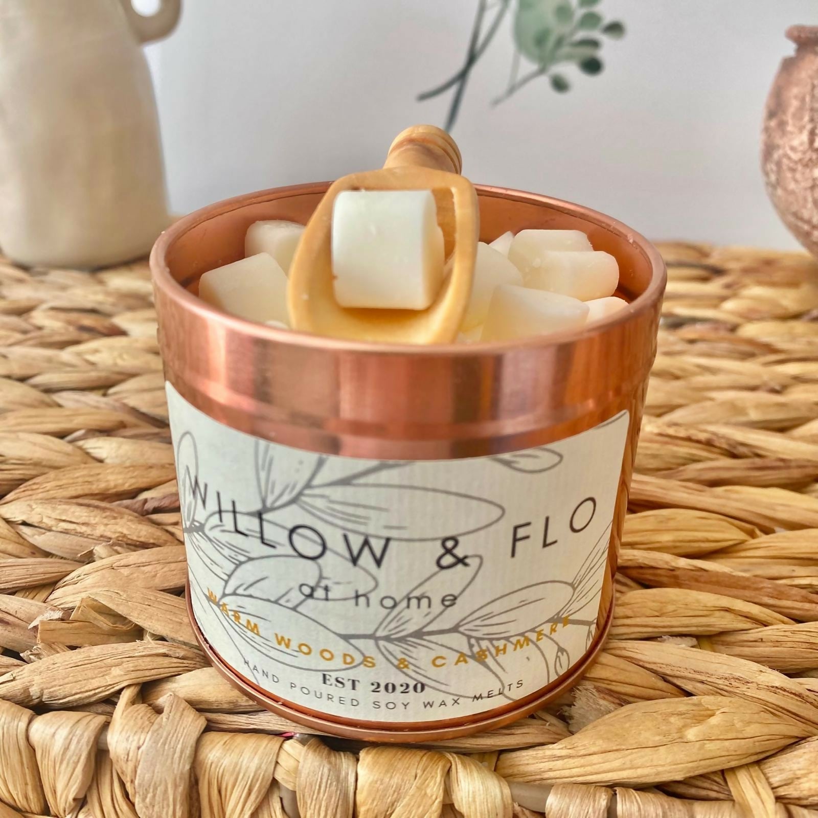 Wax Melt Tin, Warm Woods & Cashmere