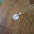 Handmade Round Silver Charm Necklace Seaside Texture