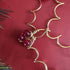 Christmas Holly Brass Wire Tree Hanging Decor With Rubellite Crystal