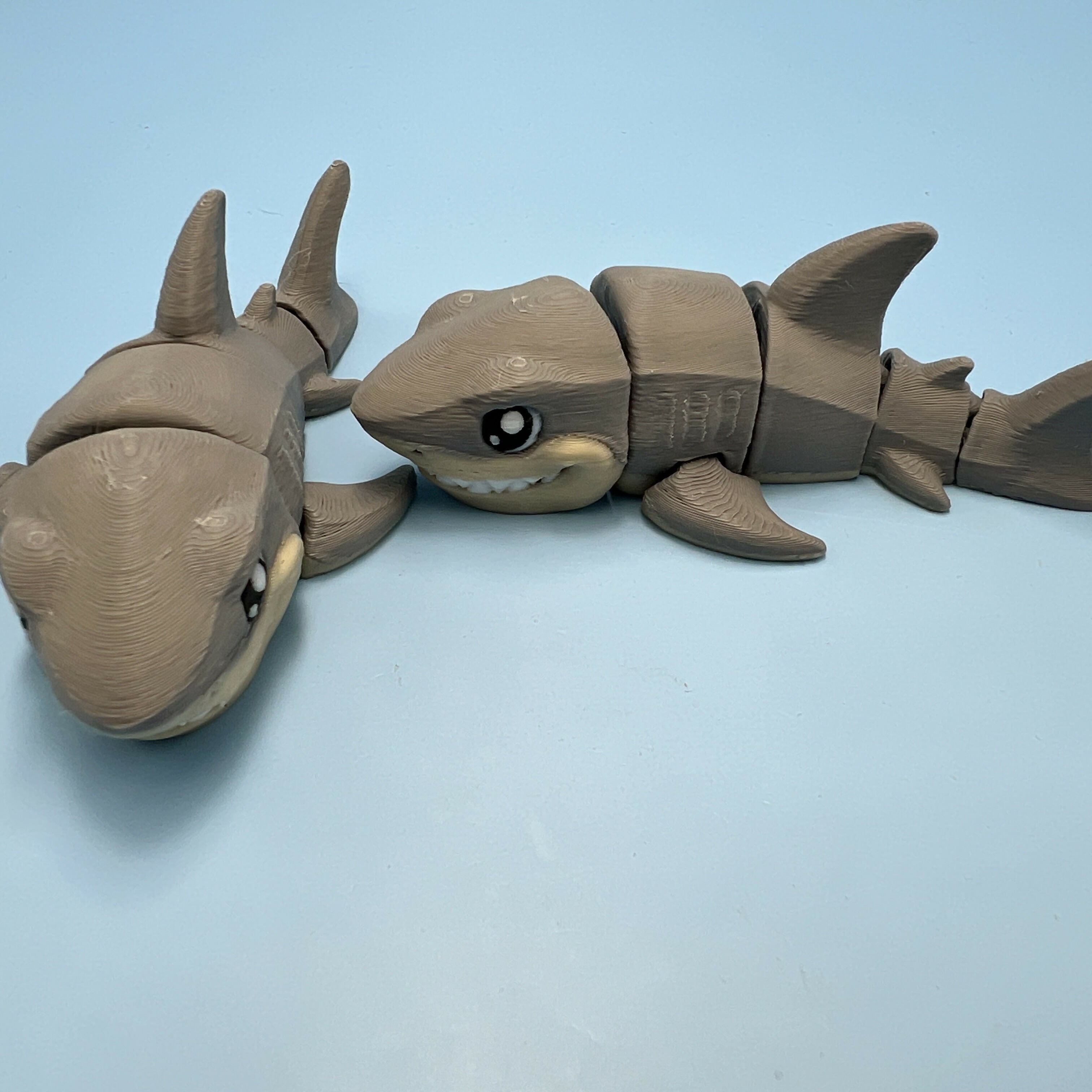 3D Printed SMALL: Articulated Sensory Fidget Animal friends Shark 9cm