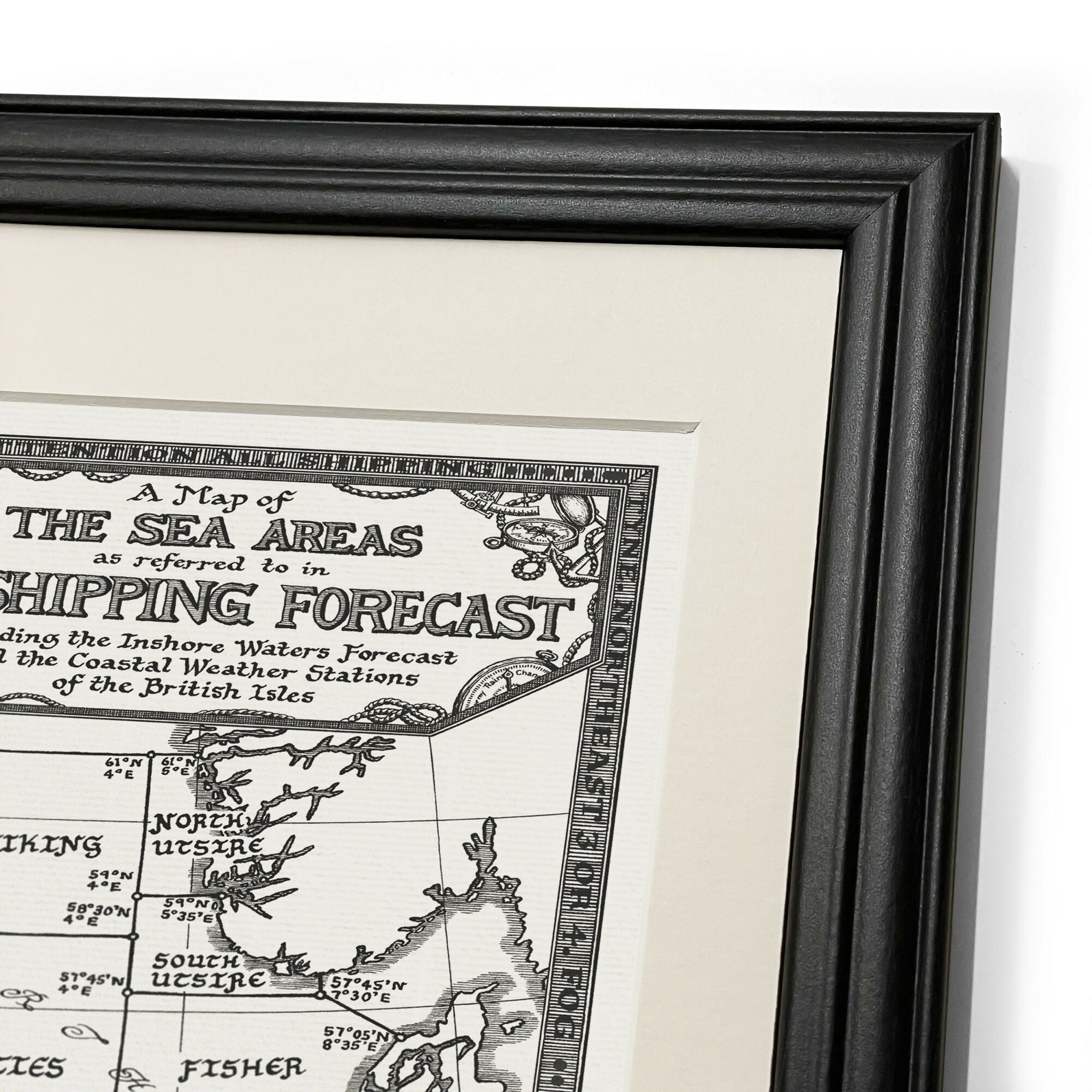Shipping Forecast Map Hand Drawn Art Print