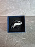 Handcrafted, Black And White, Badgers Head Pin