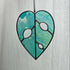 Iridescent Teal Monstera Adansonii Stained Glass Suncatcher