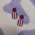 Polymer Clay Small Rectangle Stripy Dangle Earrings