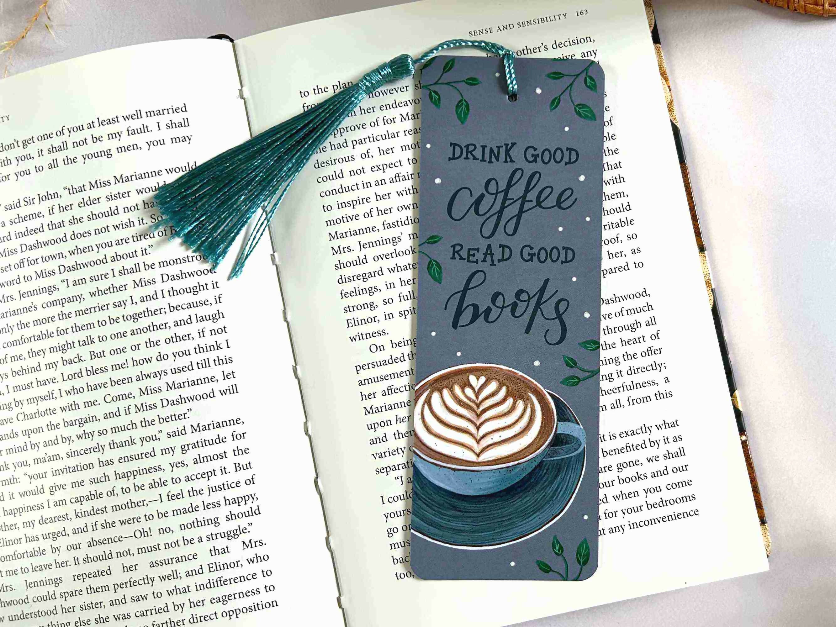 Coffee Lover Bookmark Grey