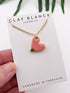 Small Peach Heart Necklace