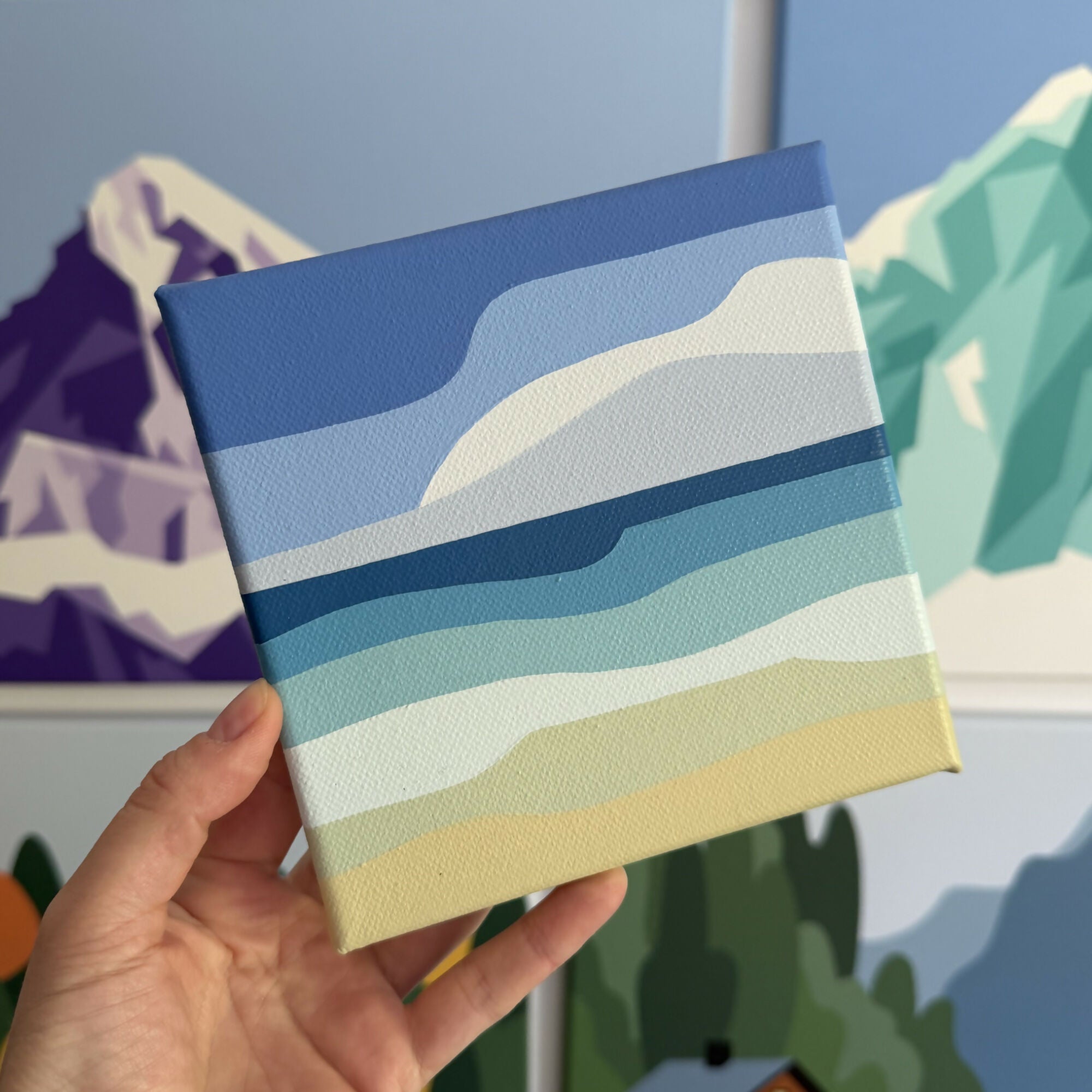 Ocean View 15 x 15cm Original painting