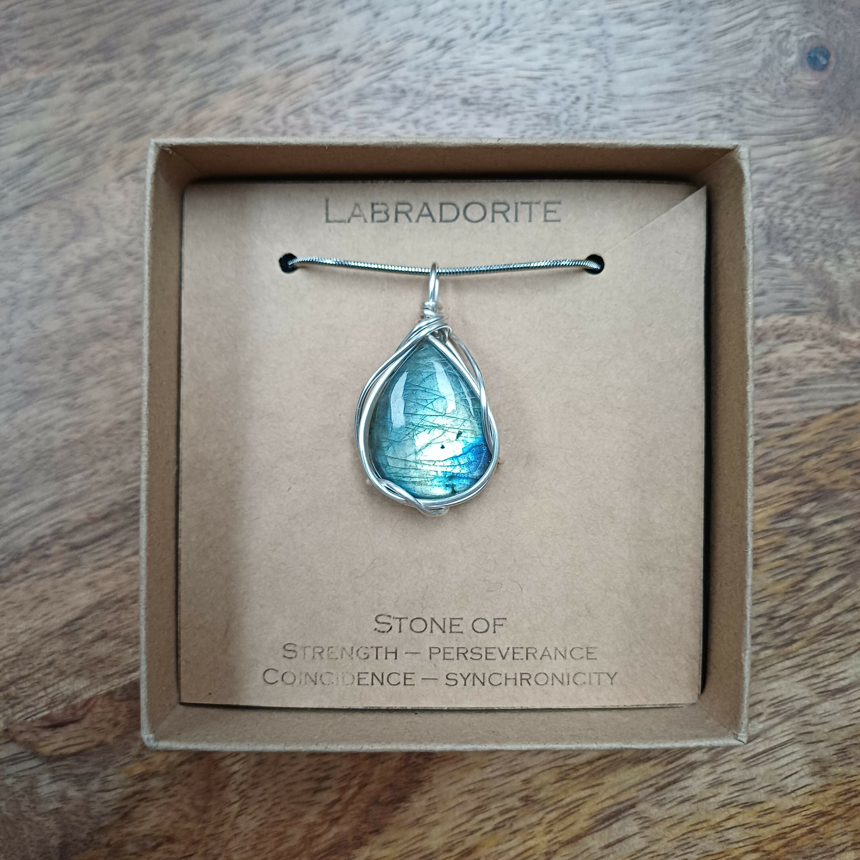 Labradorite Wire Wrapped Pendant