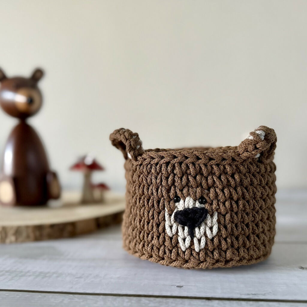 Crochet Bear Basket