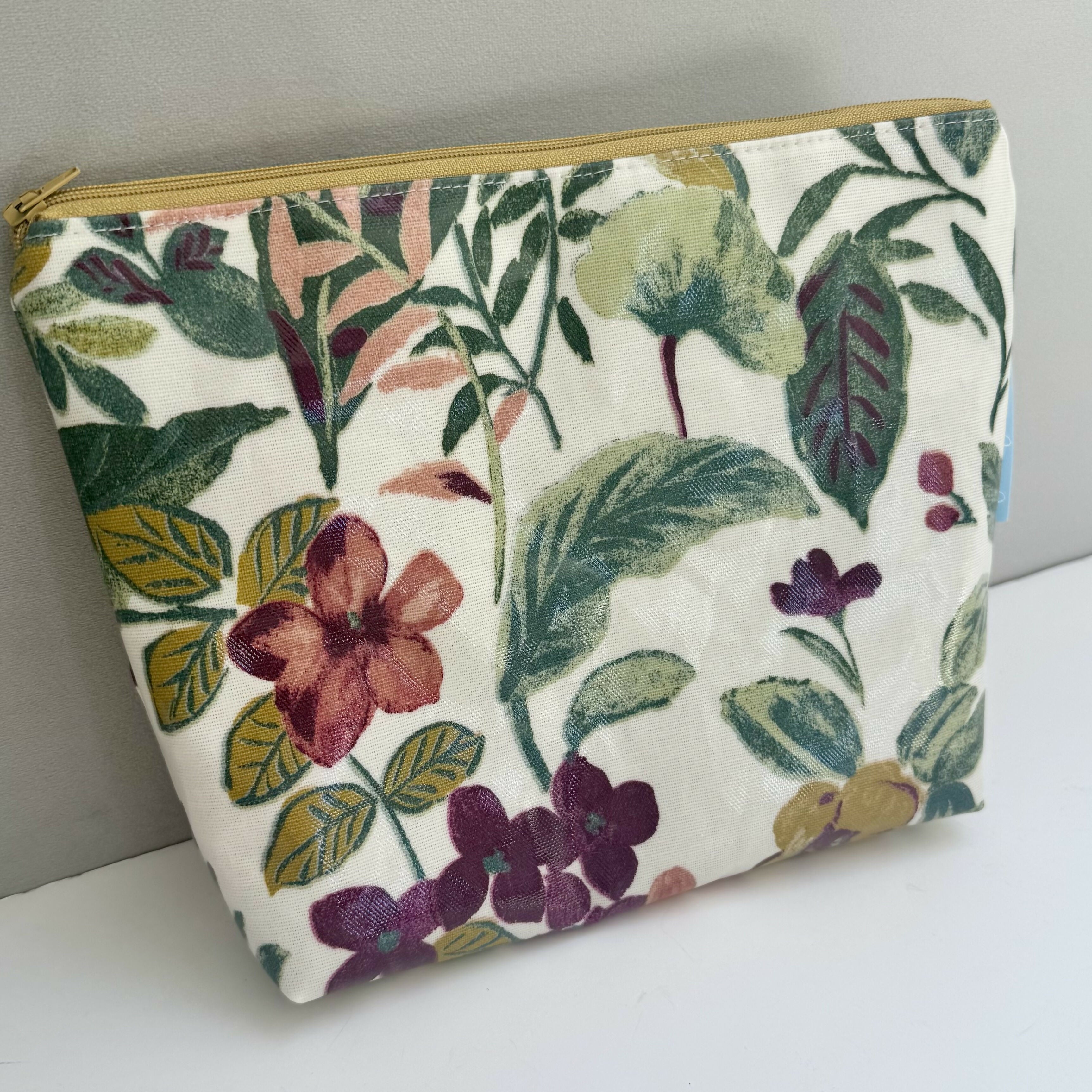 Medium Toiletry Bag - Autumn Floral Oilcloth