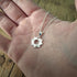 Handmade Silver Flower Charm Necklace Botanical Texture