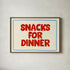 Snacks For Dinner Kids Print Nursery Playroom