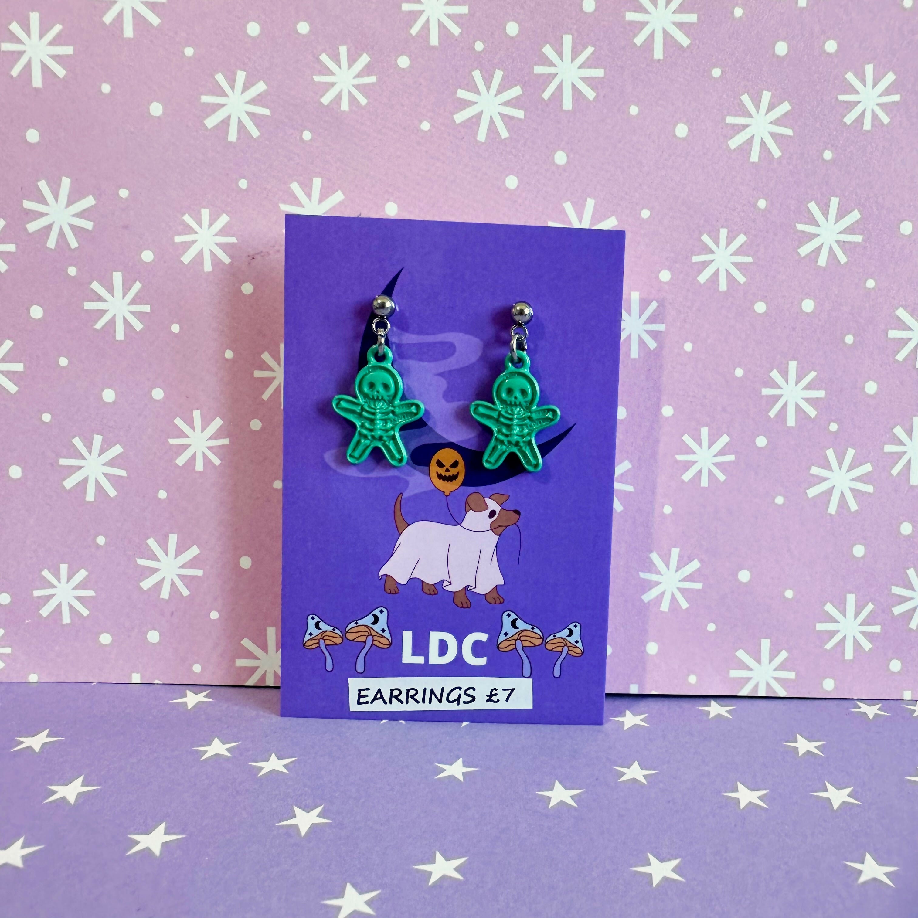 Skeleton Charm Earrings