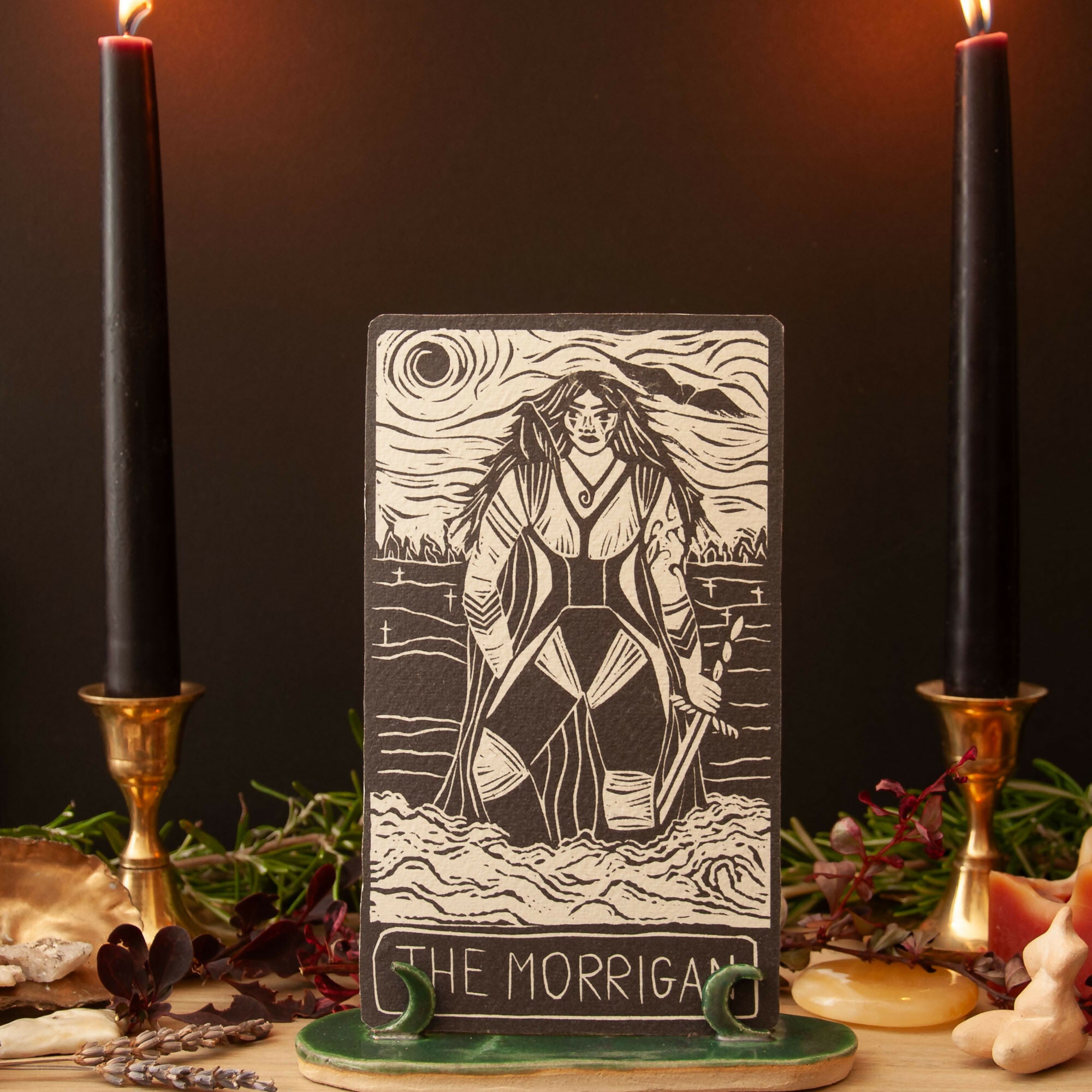 THE MORRIGAN GODDESS ALTAR CARD