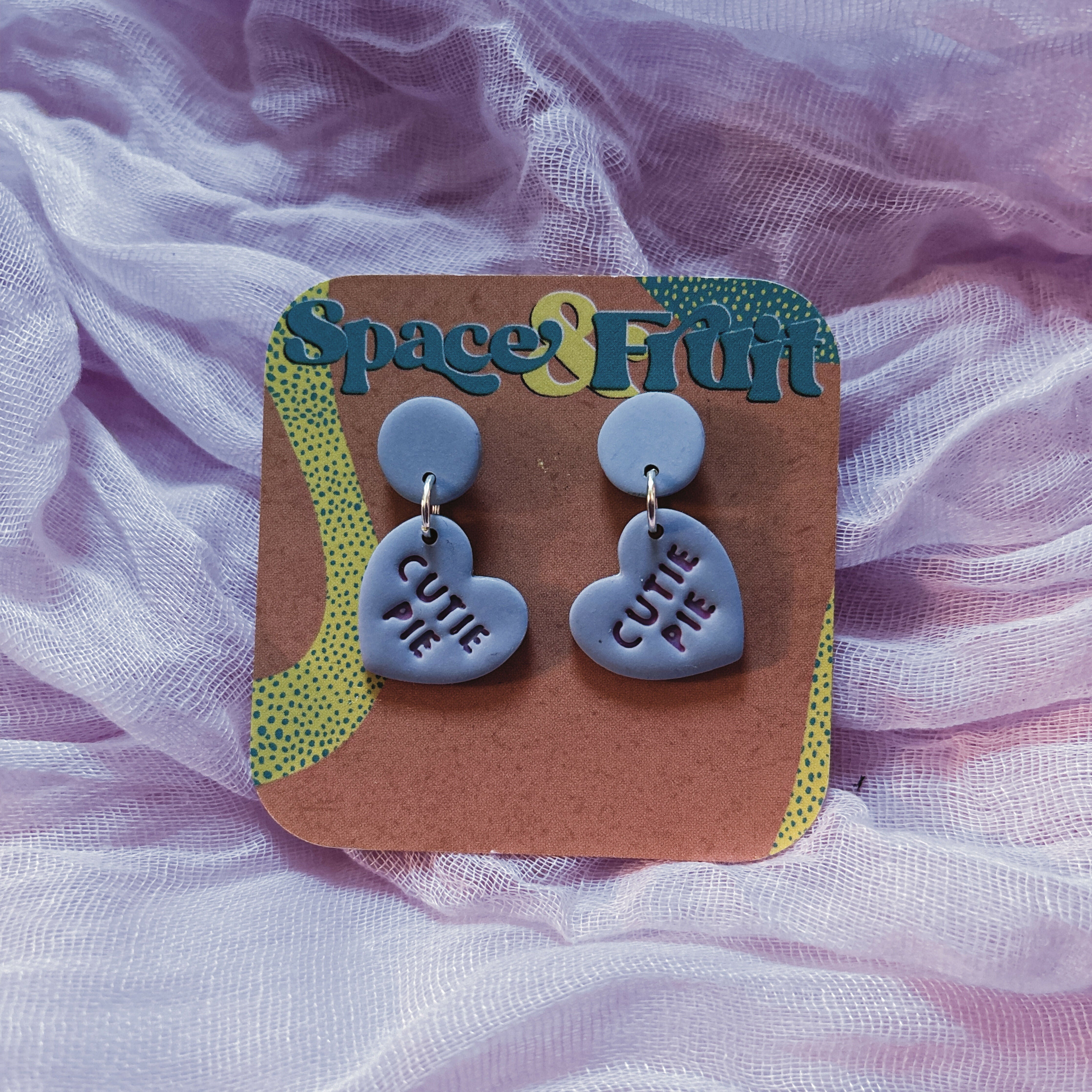Conversation Heart Polymer Clay Earrings
