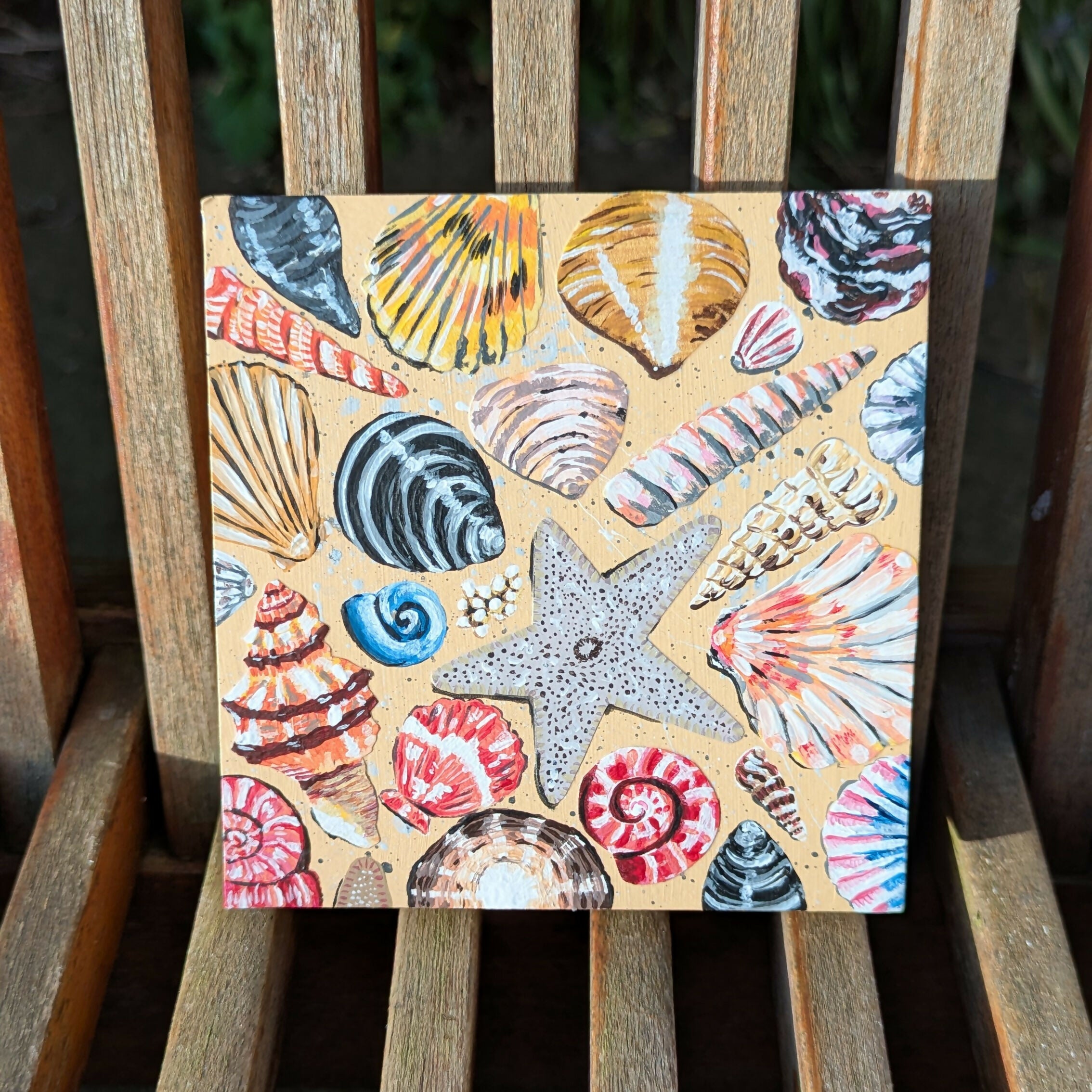 Seashells - Mixed Media Mini Panel