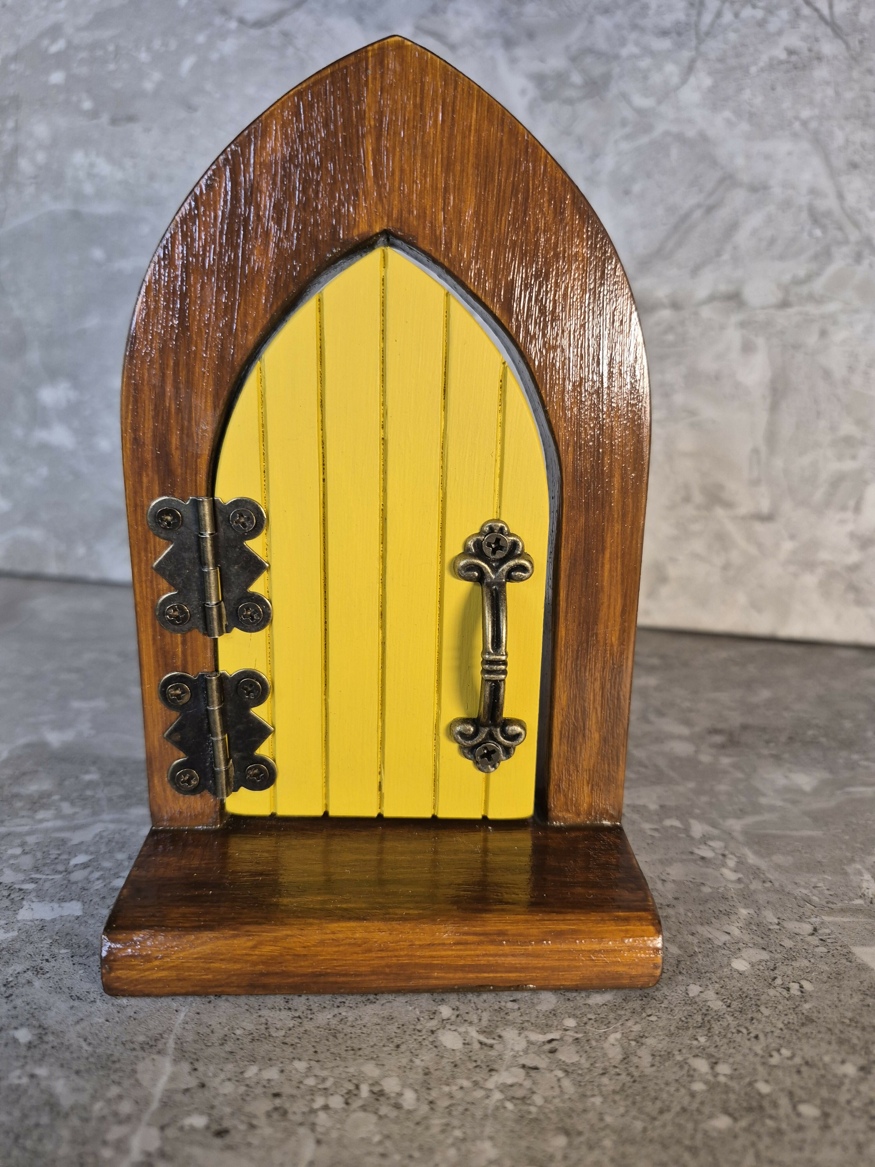 Handcrafted Opening Wooden Arch Fairy Door