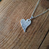 Handmade Silver Heart Necklace Bubble Texture