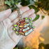 Book Stack Wooden Keyring