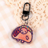 Snack Cats Glitter Keychain | Food Cat Acrylic Charm | Sparkly Bag Charm