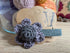Hair Accessory - dark purple flower hair clip