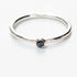 Sterling Silver Hammered Gemstone Stacking Ring - Handmade