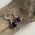 Amethyst Drop Earrings, Sterling Silver