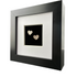 Pair of Handmade Silver Hearts in Frame