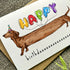 Sausage Dog Birthday Card