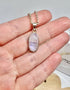 Pink moonstone oval necklace