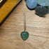 Lovely Gold Plated Carved Green Strawberry Quartz Heart Pendant Necklace