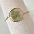 Pressed Four Leaf Clover Bracelet Gold Plated Stainless Steel