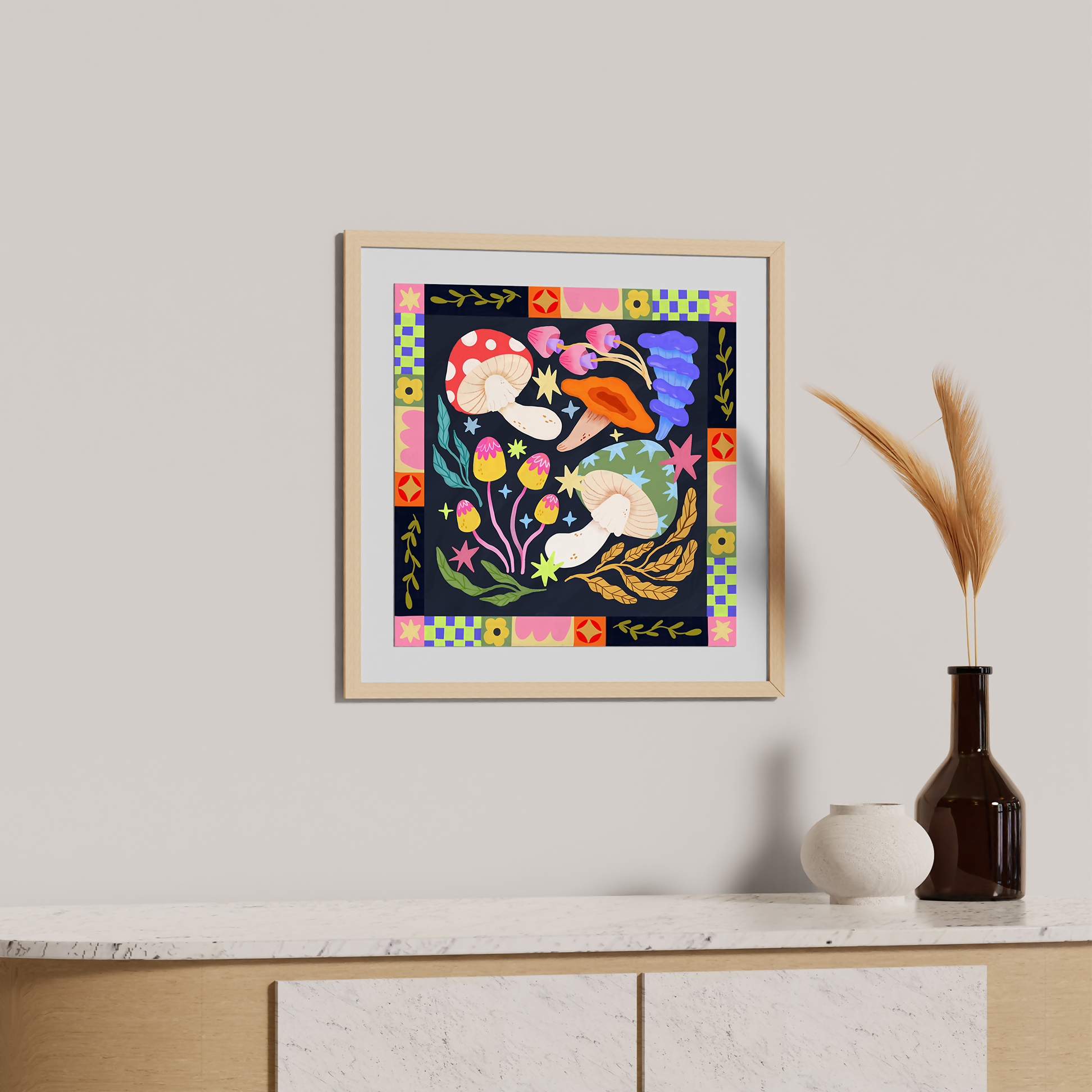 Mushroom Medley Art Print