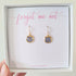 Forget Me Not Blue Cat Earrings Gold Plated