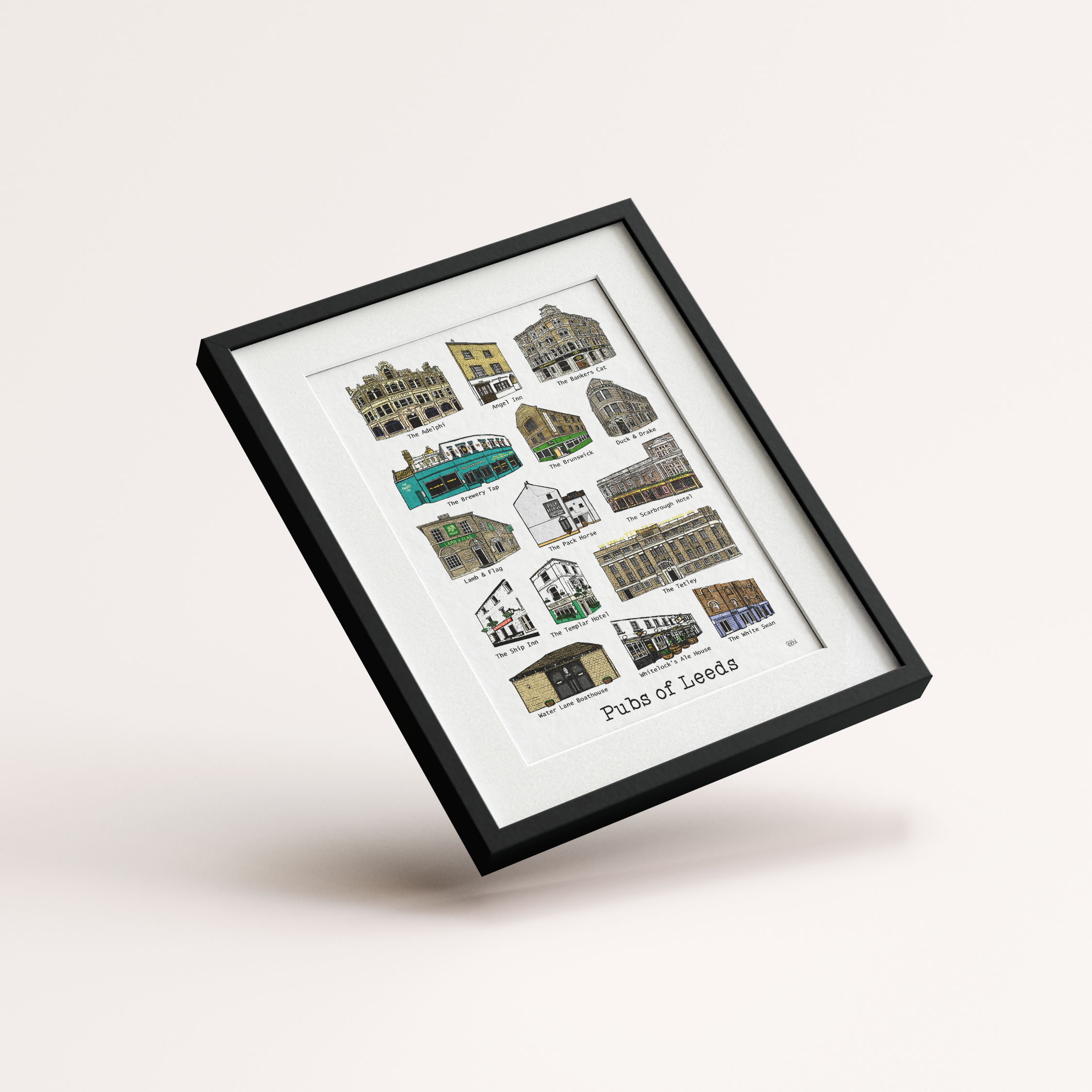 Pubs of Leeds Print