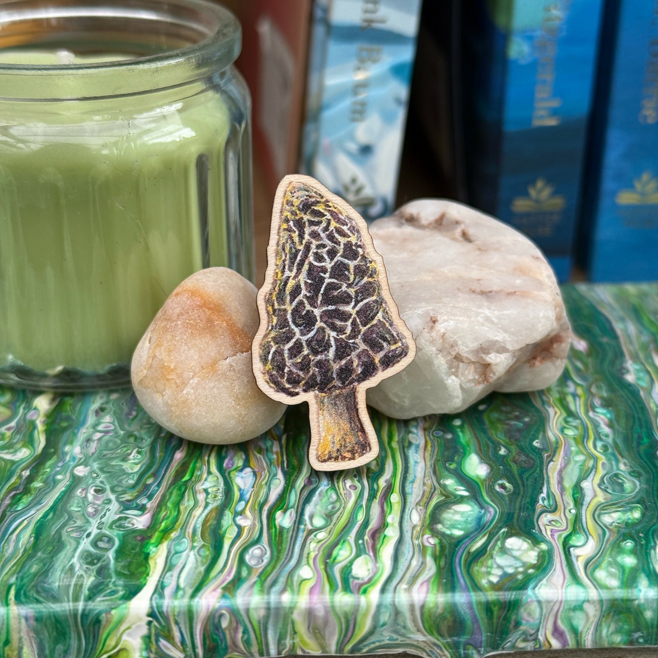 Mushroom - Morel - Wooden Pin