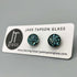 Crackle Dichroic Fused Glass Sterling Silver Stud Earrings - Handmade by Jade Tapson Glass.
