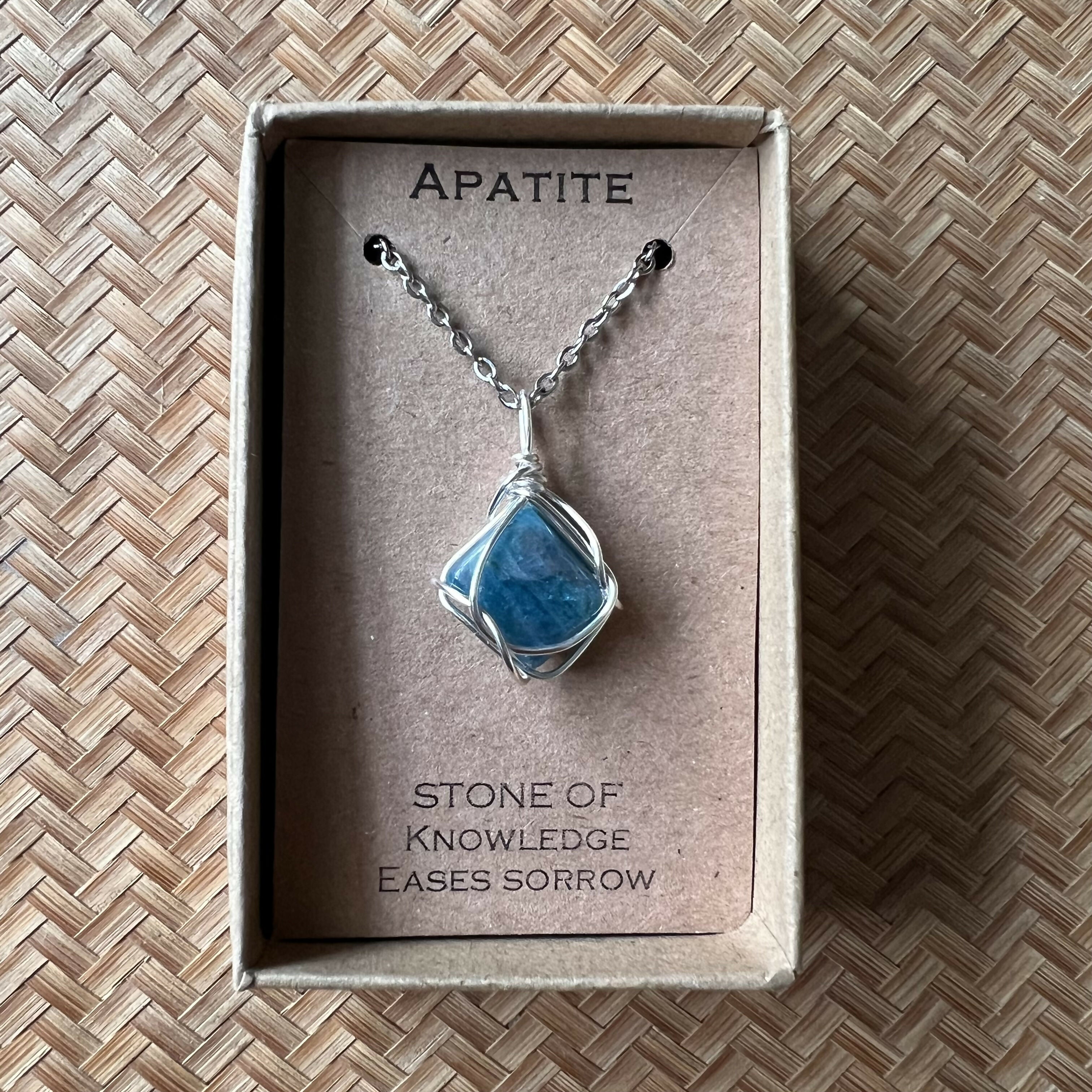 Apatite Wire Wrapped Pendant