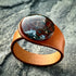 Handcrafted Natural Leather & Indonesian Jasper Gemstone Bracelet - Size S or M