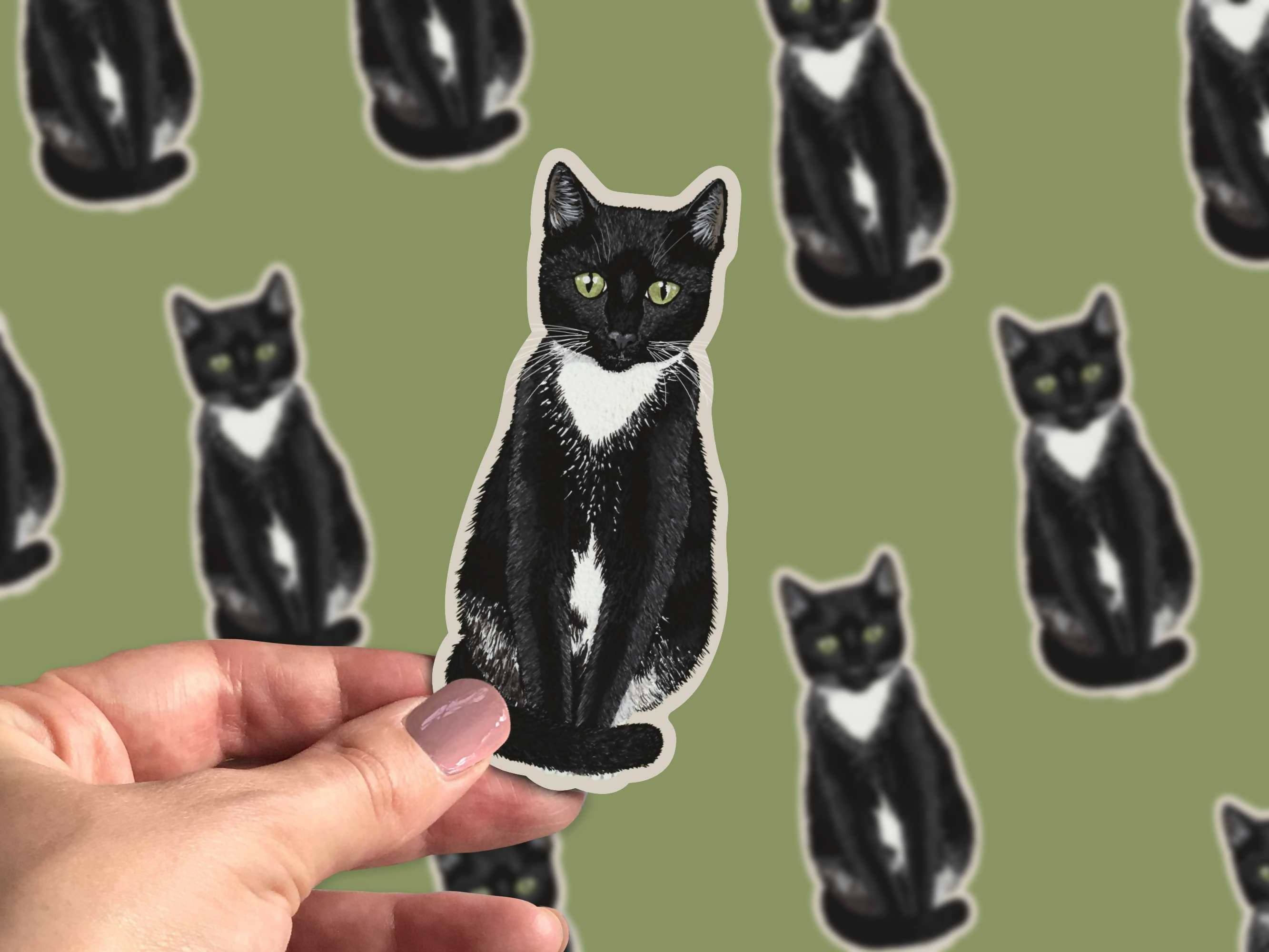 Cute Cat Stickers - Die Cut Stickers Pack of 3