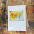 Abstract Thrilled Card in Blue
