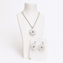 Translucent White Flower Pendant Necklace with Silver Chain