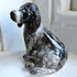 Ceramic Cocker Spaniel dog sculpture, blue roan
