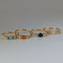 SIZE LARGE Semi Precious Bead Gold Plated Wire Rings in a Choice of Colours