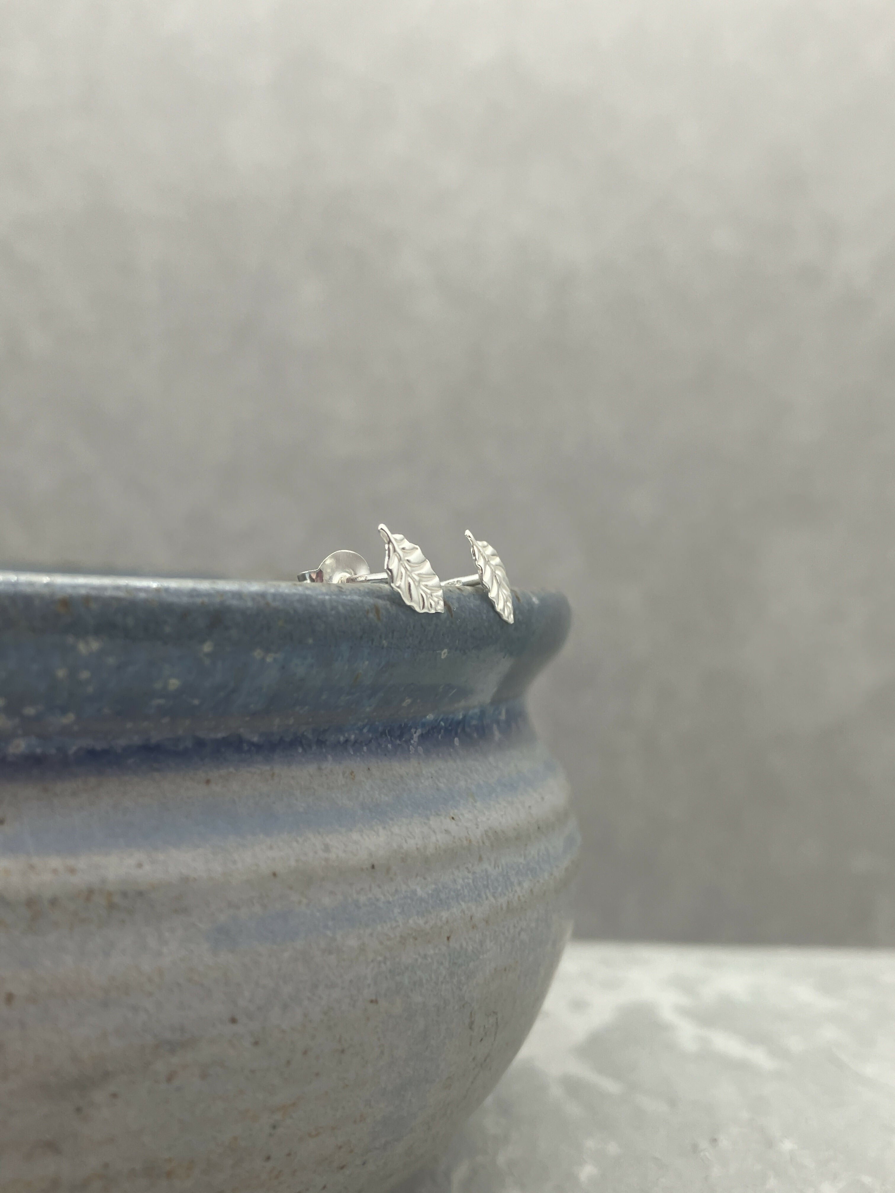 Leaf Studs Sterling Silver